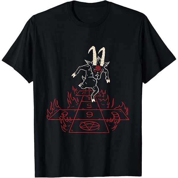 Amazon | 六芒星 バフォメット サタン 悪 Tシャツ | Tシャツ